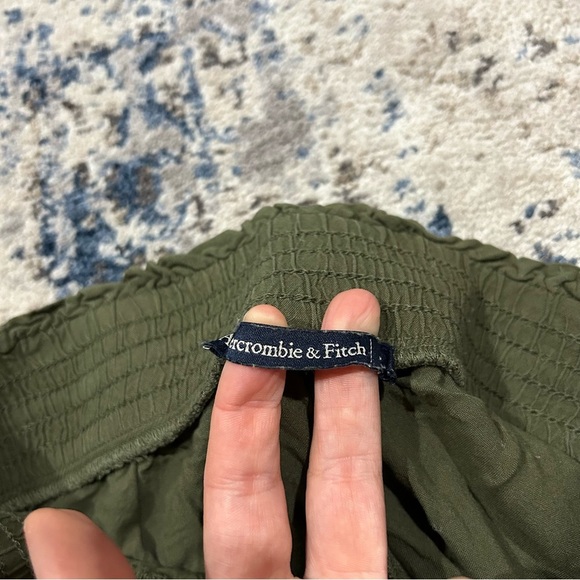 Abercrombie & Fitch Green Paper Bag Wide Leg Sweatpants Size Medium - Picture 6 of 10